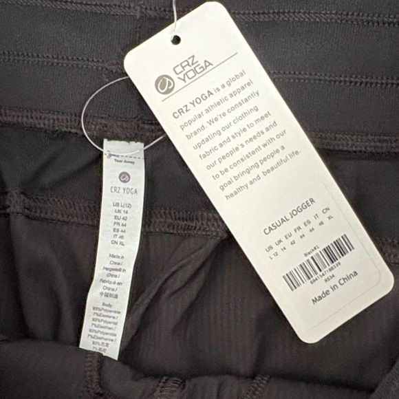 CRZ YOGA Women's Black Joggers - Picture 2 of 5